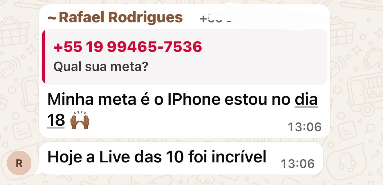 Depoimento real 28 enviado por integrante da comunidade da Sté Aviator